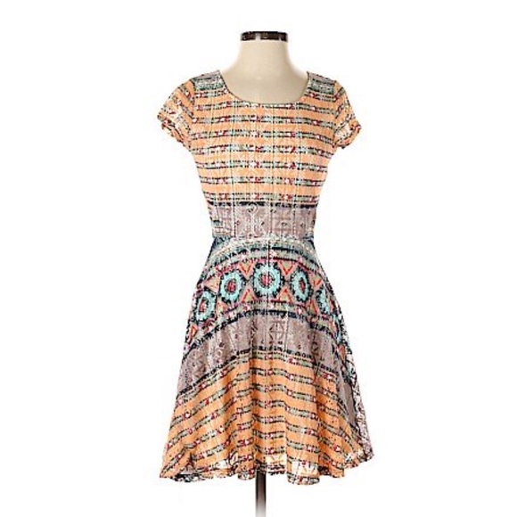 “Love Fire” Cap Sleeved A-line Woman’s Dress (XS) - Picture 1 of 11